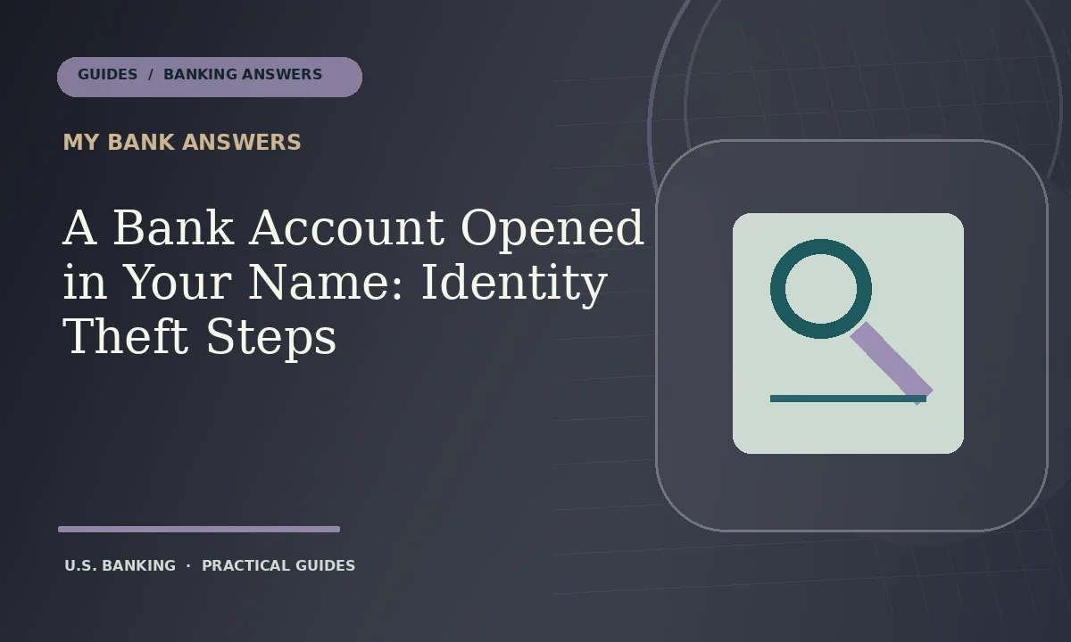 Illustration for A Bank Account Opened in Your Name: Identity Theft Steps
