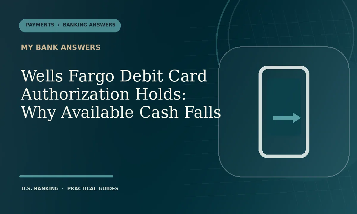 Illustration for Wells Fargo Debit Card Authorization Holds: Why Available Cash Falls