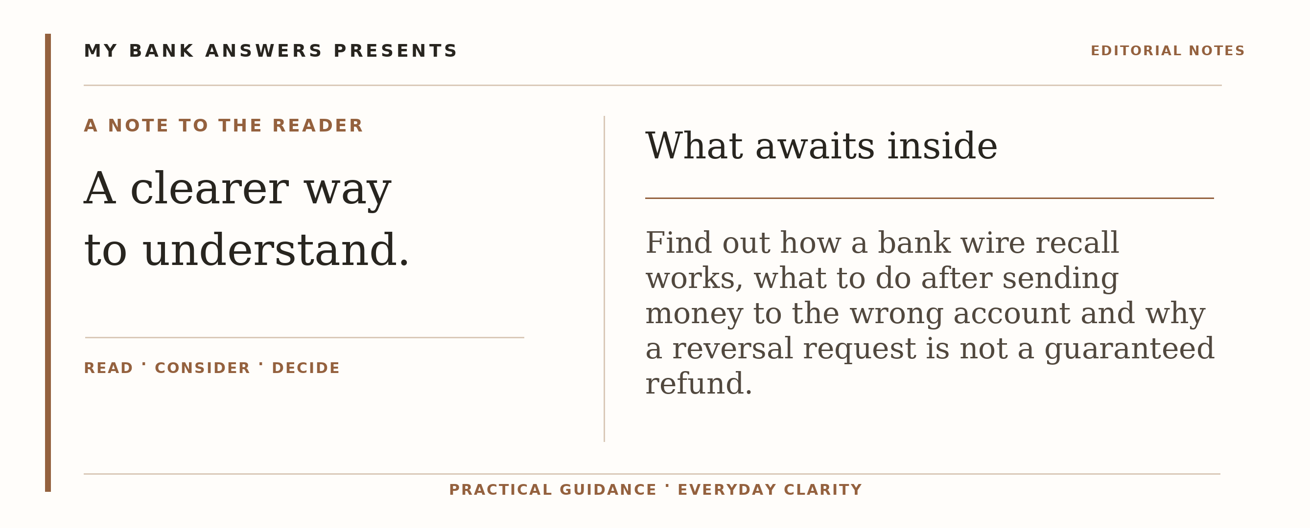 Editorial introduction: Find out how a bank wire recall works, what to do after sending money to the wrong account and why a reversal request is not a guaranteed refu