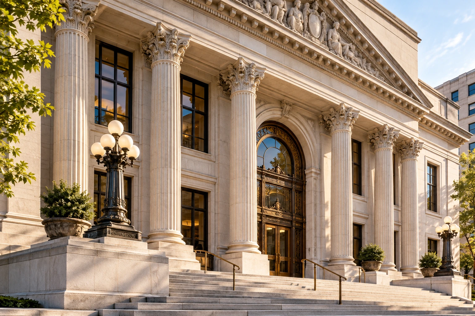 Classical American bank building